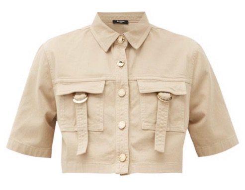 balmain safari blend cotton shirt
