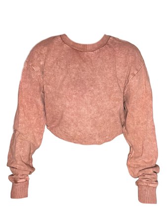 pink acid wash crop sweatshirt asos