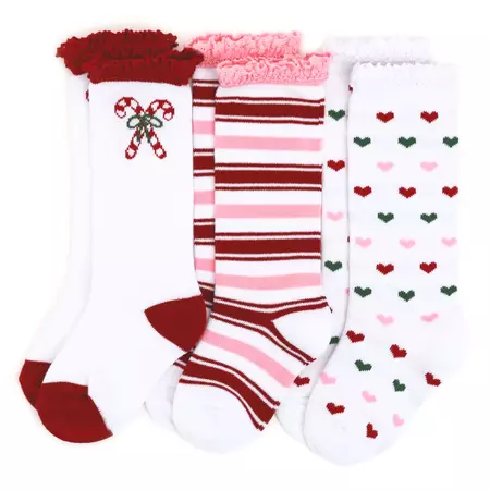 Candy Cane Lane Knee High Socks for babies, toddlers & girls. – Little Stocking Company