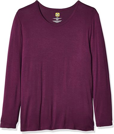 WonderWink Womens Layers Silky Long Sleeve Tee Medical Scrubs Shirt, Red, Large US : Clothing, Shoes & Jewelry
