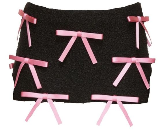 Ashley Williams black skirt with pink bows