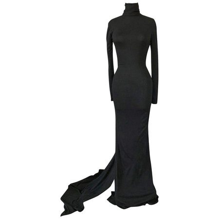 S/S 2001 Jean Louis Scherrer Haute Couture Backless Jewelled Runway Dress at 1stdibs