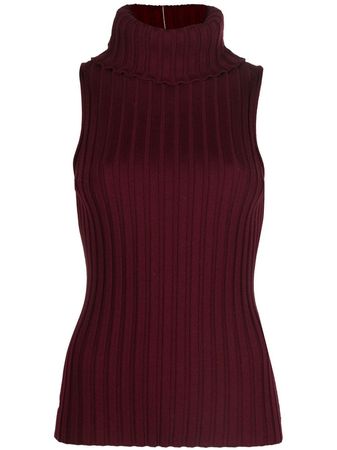 There Was One roll-neck Sleeveless ribbed-knit Top - Farfetch