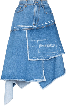 JW Anderson - asymmetrical denim skirt