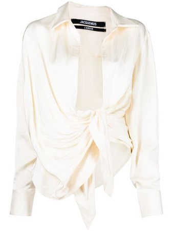 Shop Jacquemus gathered-detail shirt with Express Delivery - Farfetch
