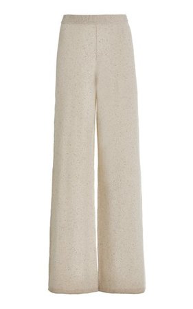 Melange-Knit Wool-Blend Flared Lounge Pants By Joseph | Moda Operandi