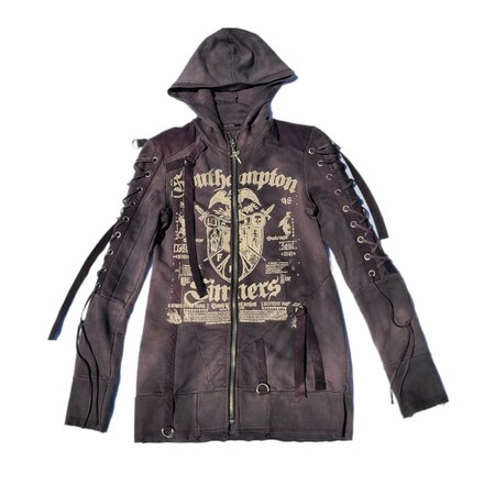 salvage grunge zip up hoodie jacket