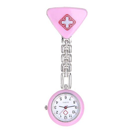 Amazon.com: New-Hi Womens Girls Cross Pendant Clip-On Hanging Doctor Nurse Pocket Quartz Watch Fob Watches Battery Powered Cosplay Accessories---Pink: Gateway