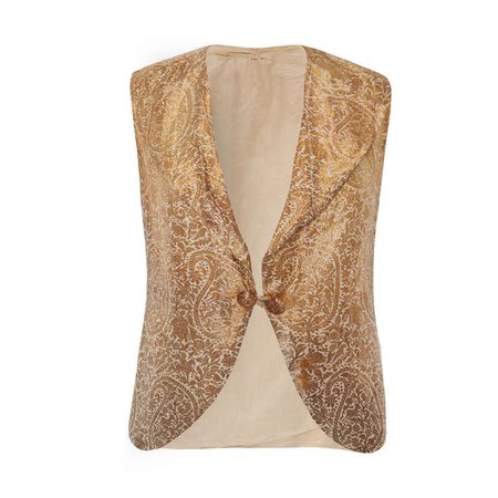 1930’s Gold Brocade Indian Waistcoat For Sale at 1stdibs