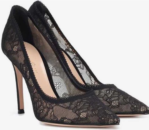 black lace heels heel heeled pumps