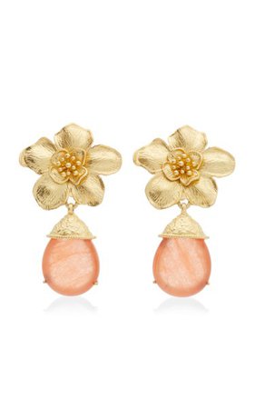 Cassia 24k Gold-Plated Jade Earrings By Valére | Moda Operandi