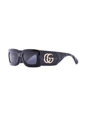 Gucci Eyewear rectangle-frame sunglasses with Express Delivery - Farfetch