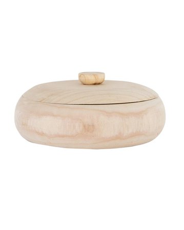 Lidded Natural Wood Container – McGee & Co.