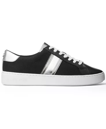Black Michael Kors Irving Side-Striped Lace-Up Sneakers & Reviews - Athletic Shoes & Sneakers - Shoes - Macy's