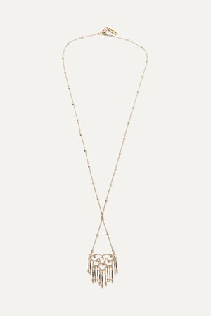 Gold Gold-tone beaded lattice necklace | Etro | NET-A-PORTER