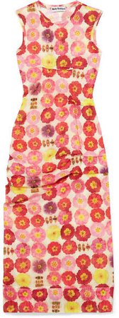 Molly Goddard - Laurie Gathered Printed Stretch-tulle Dress
