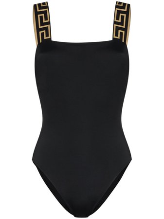 Shop black Versace Greca Key swimsuit with Express Delivery - Farfetch