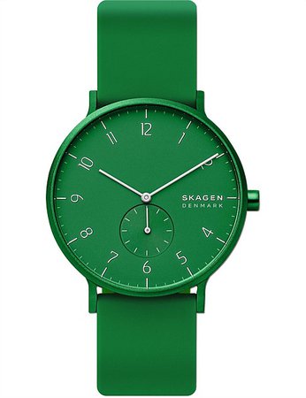Skagen | Buy Skagen Watches & Accessories Online | David Jones - Aaren Kulor Green Analogue Watch