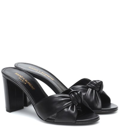 Saint Laurent - Bianca leather sandals | Mytheresa