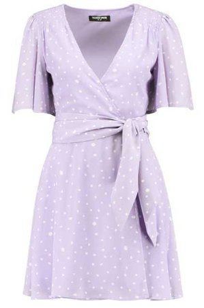 Dress Purple Polka Dot