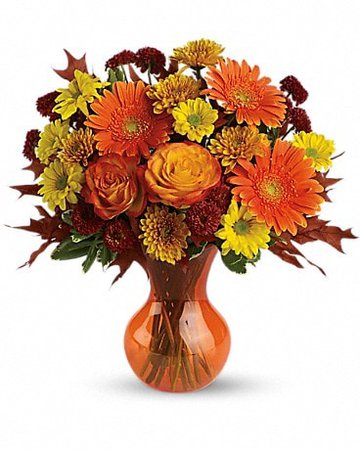 Fall Flowers Vase