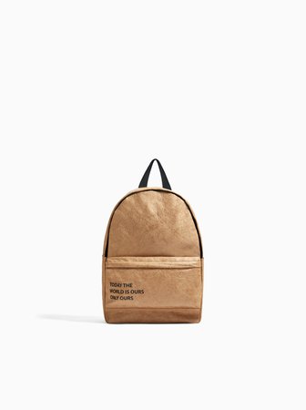 BACKPACK WITH SAYING - Bags and Backpacks-GIRL-ACCESSORIES-KIDS | ZARA United States