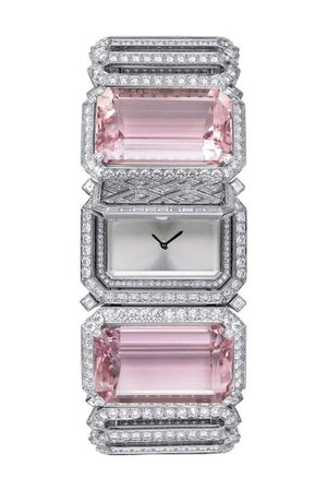 pink silver watch bracelet