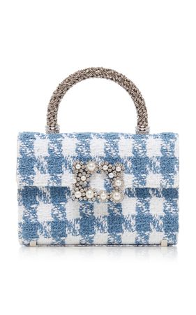 St. Pearl Crystal-Embellished Tweed Envelope Bag By Roger Vivier | Moda Operandi