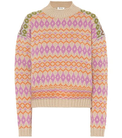 Intarsia wool sweater