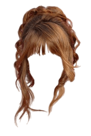ponytail with bangs transparent hair
