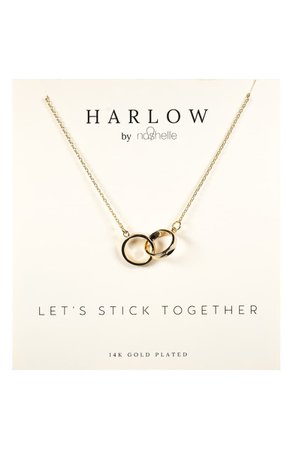 HARLOW by Nashelle Interlocking Circles Boxed Necklace | Nordstrom