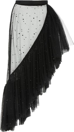 mesh black skirt