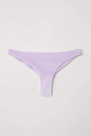 Brazilian Thong Bikini Bottoms - Purple