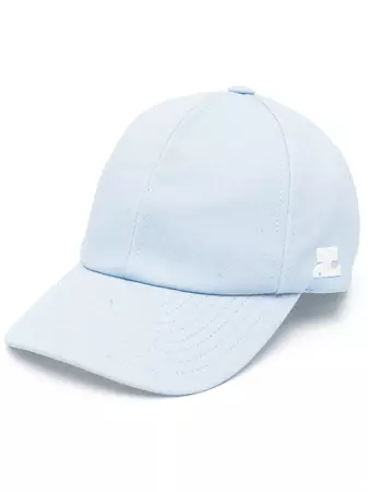 Courrèges logo-patch Plain Cotton Cap - Farfetch