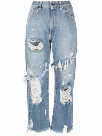 Shop Just Cavalli mid-rise straight-leg jeans with Express Delivery - FARFETCH