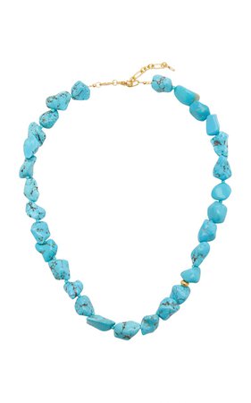 Anni Lu, Beach Cocktail Turquoise 18K Gold-Plated Necklace