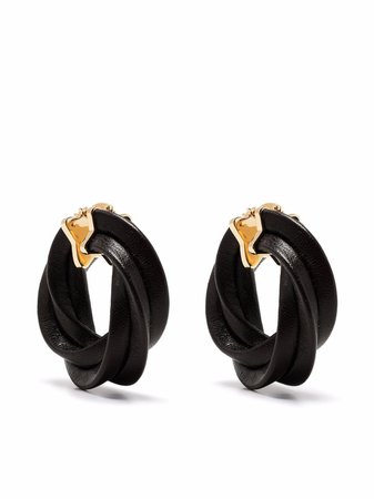 Bottega Veneta twisted hoop earrings - FARFETCH
