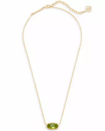 Elisa Gold Pendant Necklace in Peridot | Kendra Scott