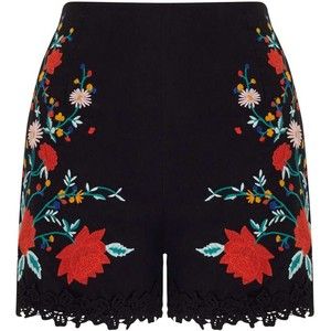 Miss Selfridge PETITE Embroidered Shorts - Polyvore