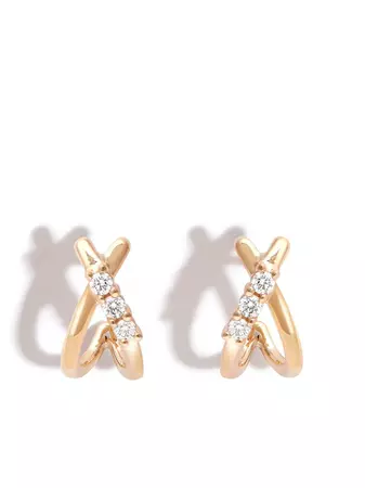 Dana Rebecca Designs 14kt Yellow Gold Ava Bea Diamond Huggie Earrings - Farfetch