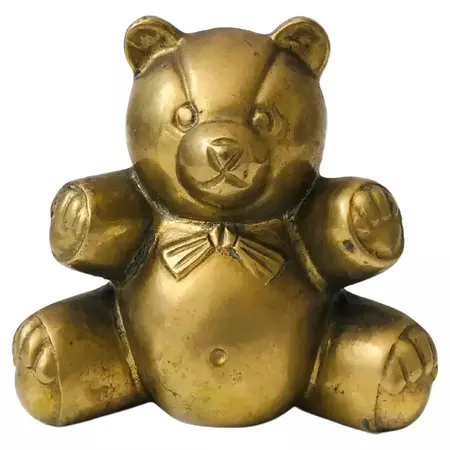Vintage Brass Bear For Sale at 1stDibs | brass teddy bear