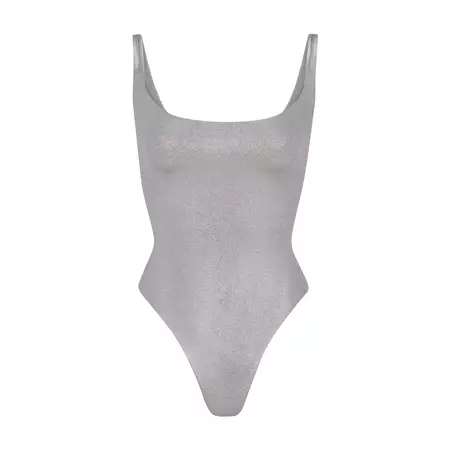 FITS EVERYBODY SQUARE NECK BODYSUIT | SILVER