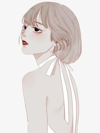 Short-haired Girl, Girl Illustration, Fashion Girl, Painted Girl PNG Image and Clipart for Free Download