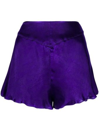Forte Forte Satin Shorts 7250MYPANTS Purple | Farfetch