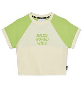 AMES Colored Ringer Crop T-shirt