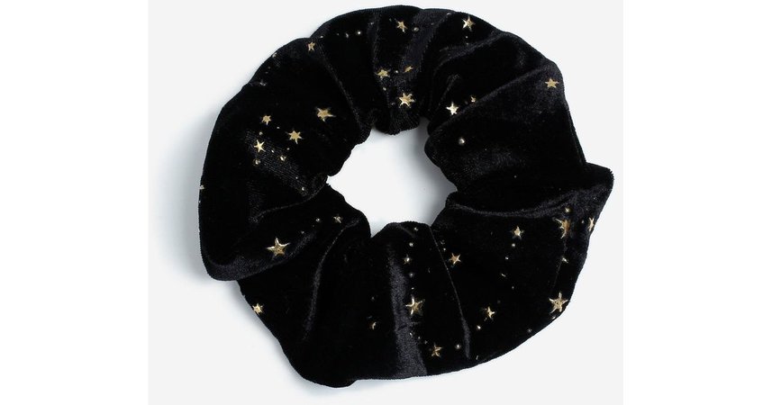 black dark goth edgy hair band bandana retro vintage ribbon accessories scrunchie