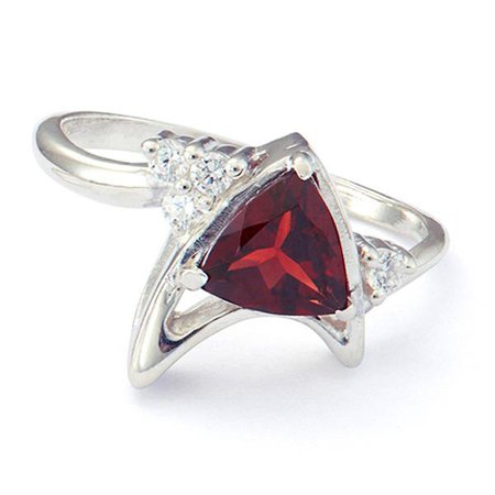 STAR TREK 50th Starfleet Trillion Ring in Red Garnet – RockLove Jewelry