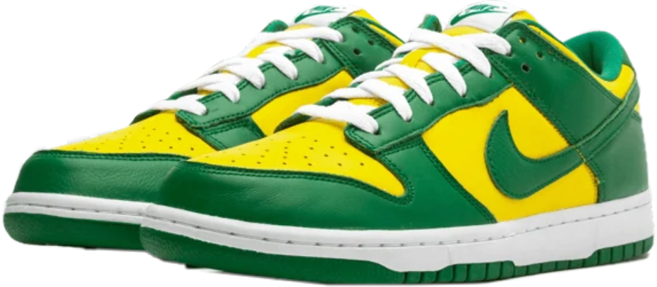 nike dunk -green and yellow