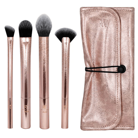 Real Techniques Rosy All Night Makeup Brush Set | NEW 5 Piece Value Set!