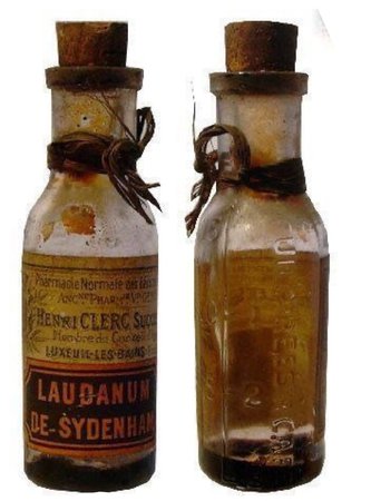 vintage laudanum bottles